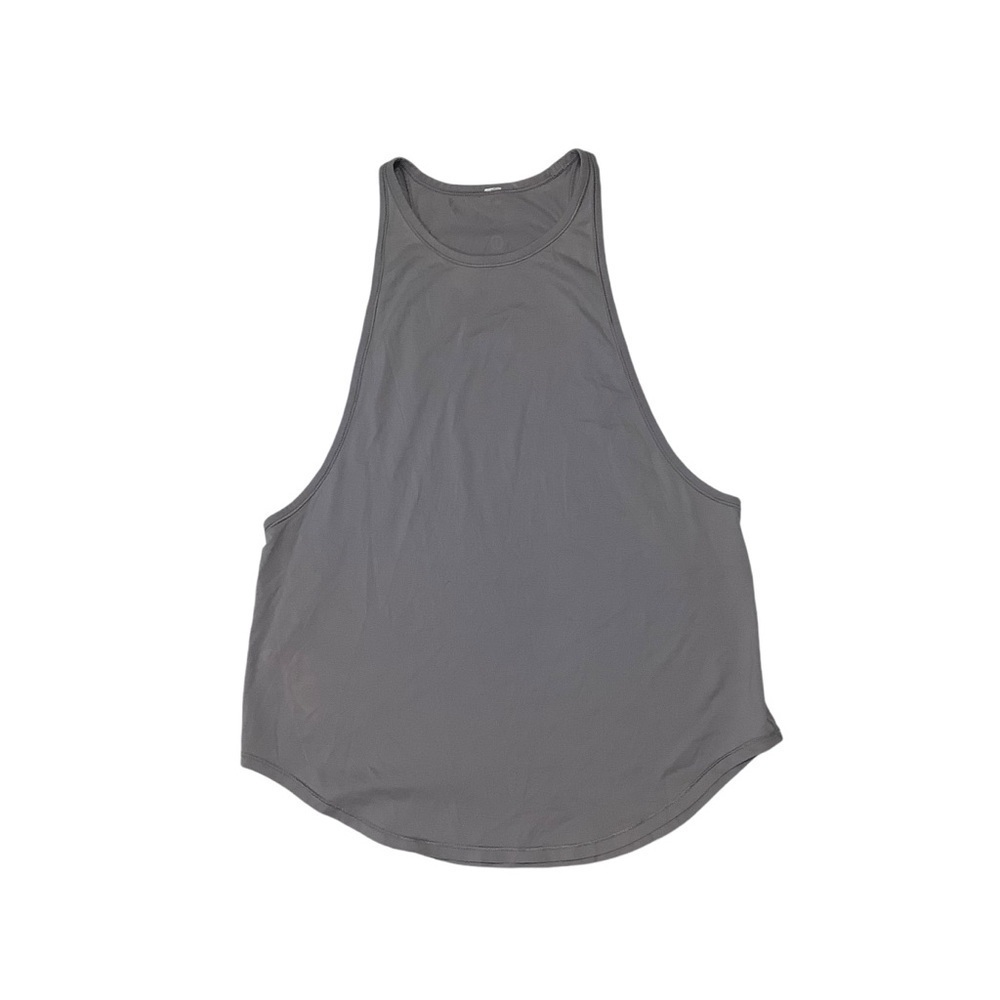 Lululemon Show Your Edge Muscle Tank Sz 4 Lilac Grey Flaw